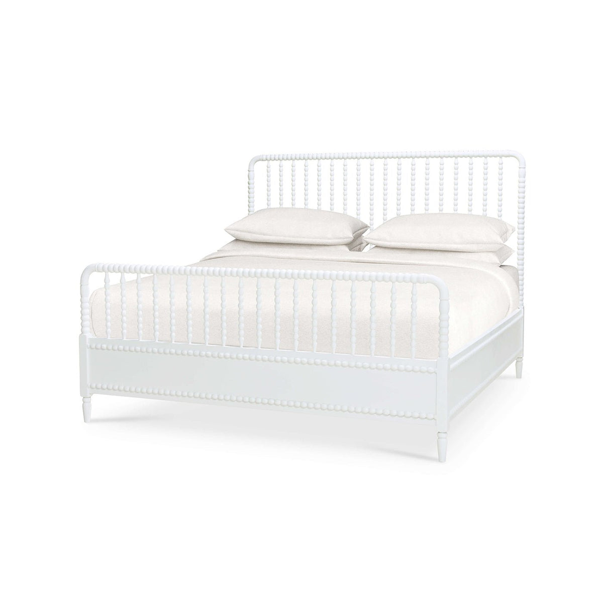 King Size White Spindle Bed Frame - English Georgian America