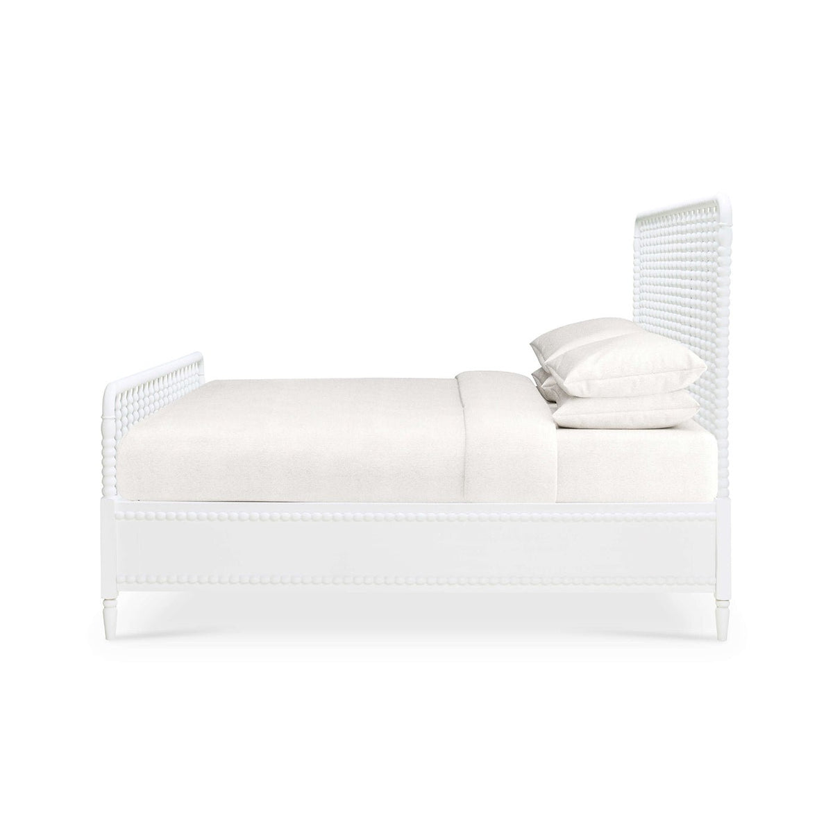 King Size White Spindle Bed Frame - English Georgian America