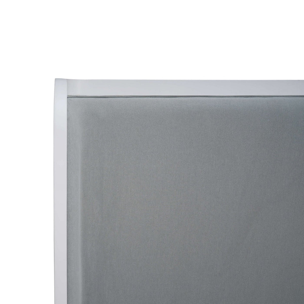 King Upholstered and Linen Wrapped Bed - English Georgian America