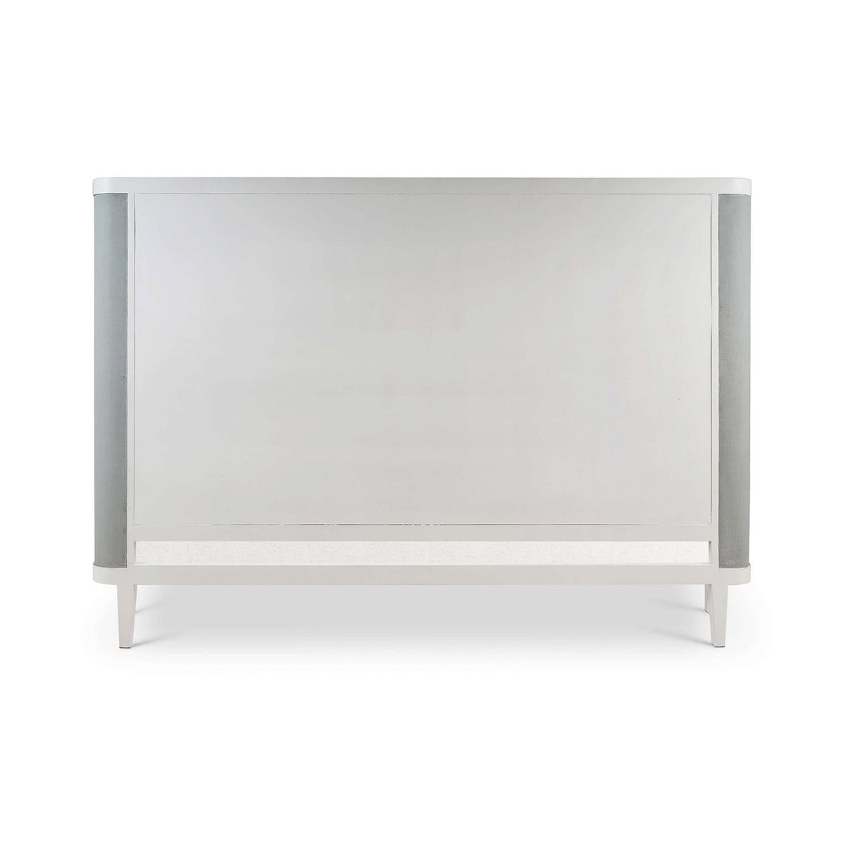 King Upholstered and Linen Wrapped Bed - English Georgian America