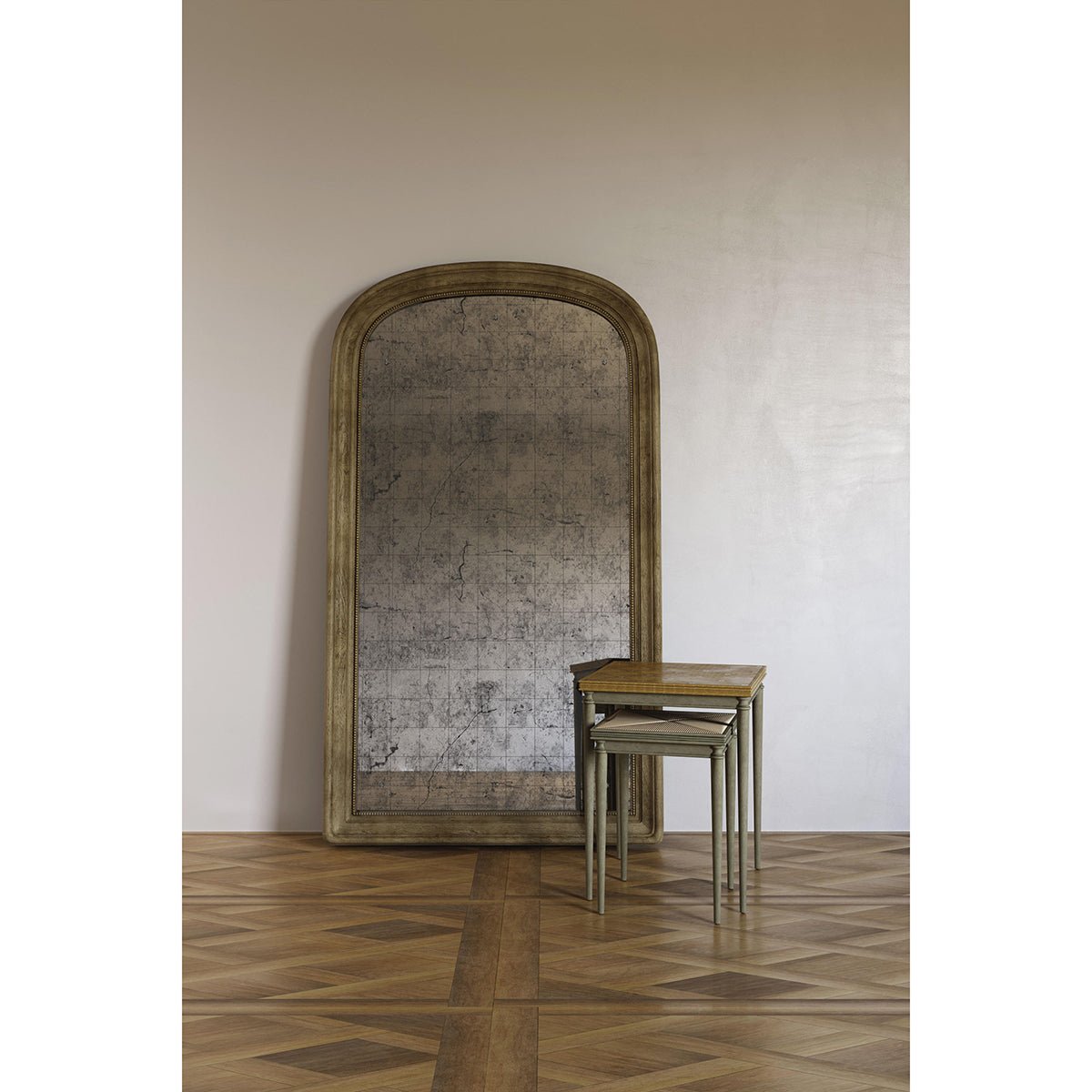 Large Antique Floor Mirror - English Georgian America