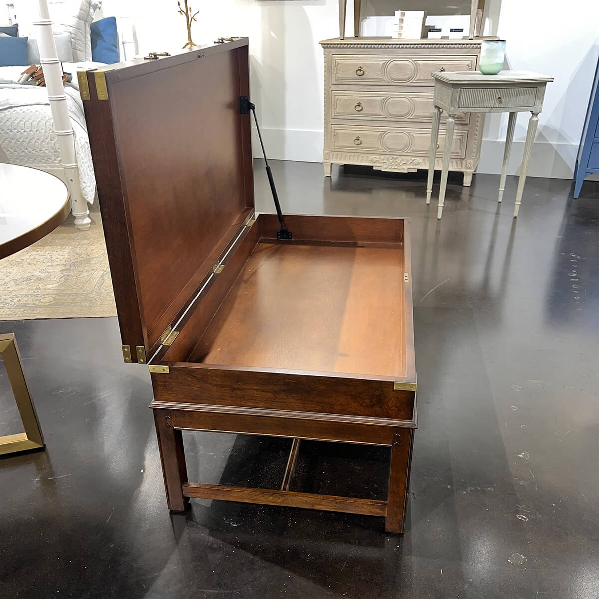 Large English Gun Case Coffee Table - English Georgian America