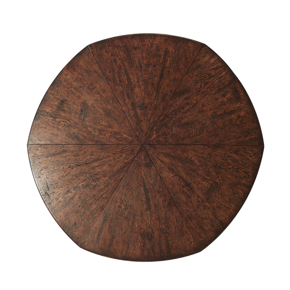 Large English Round Extension Dining Table - English Georgian America