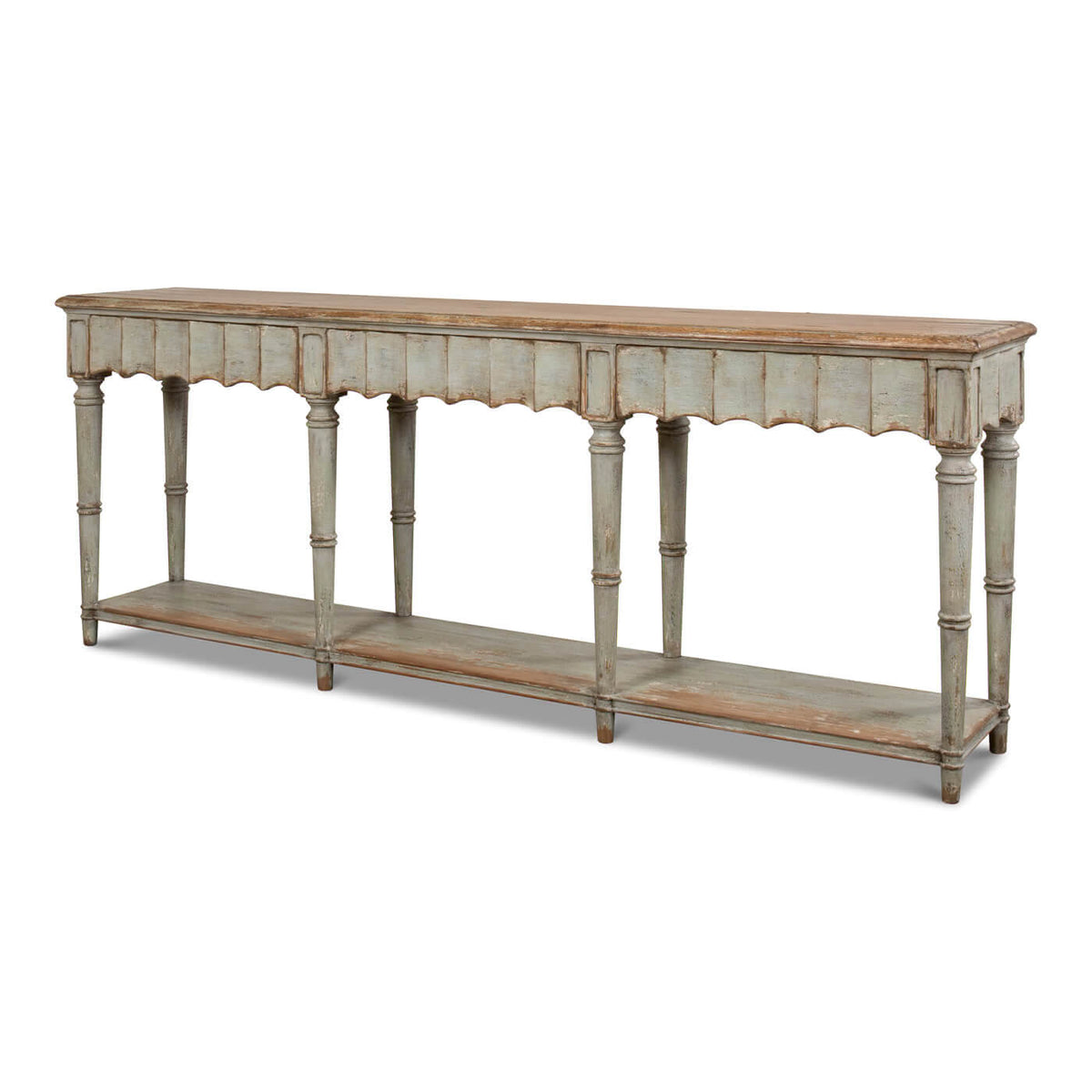 Large French Country Console Table - English Georgian America