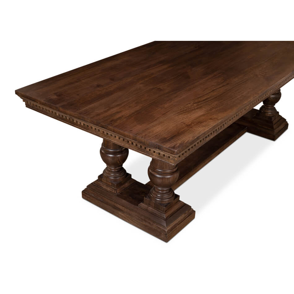 Large French Country Dining Table - English Georgian America