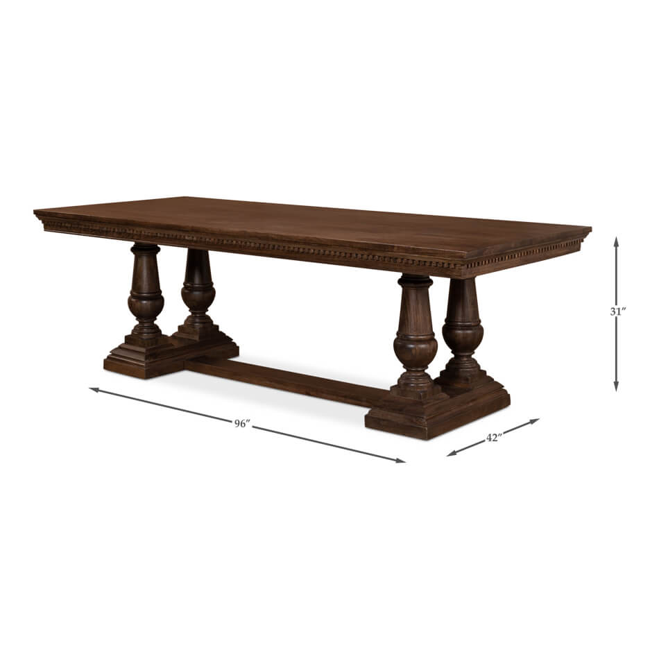 Large French Country Dining Table - English Georgian America