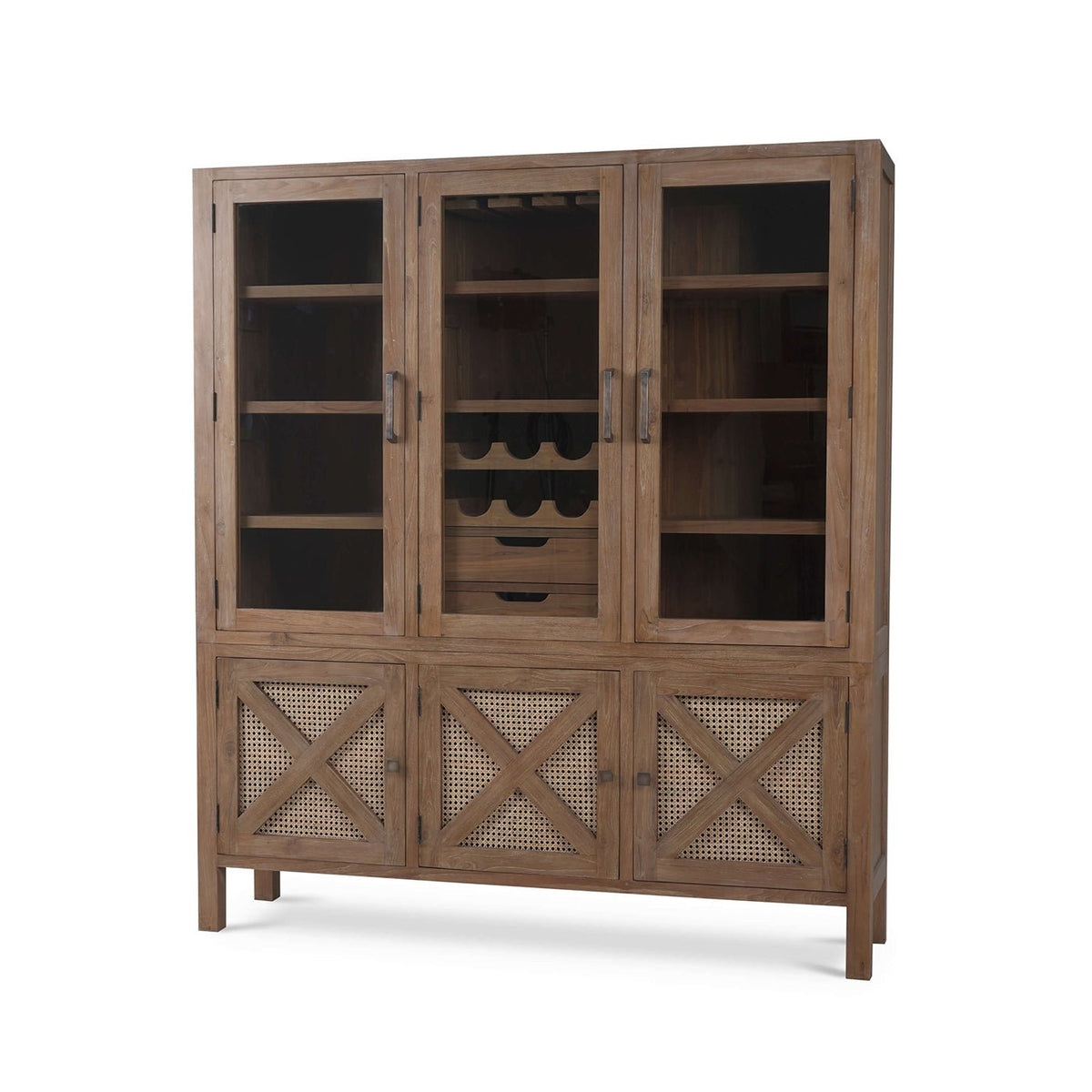 Large French Country Wine Cabinet - English Georgian America