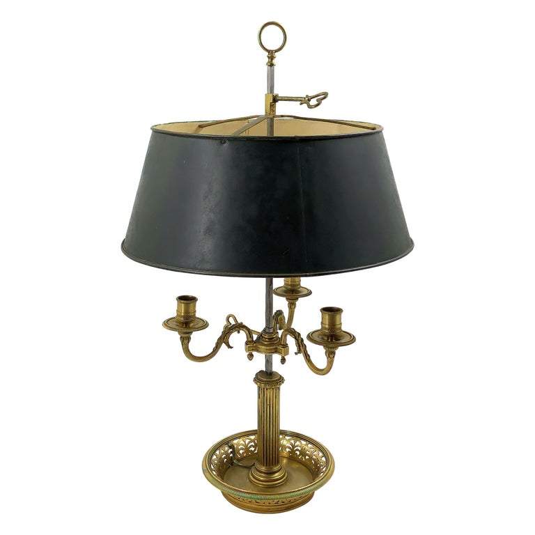 Large French Louis XVI Bouillotte Lamp - English Georgian America