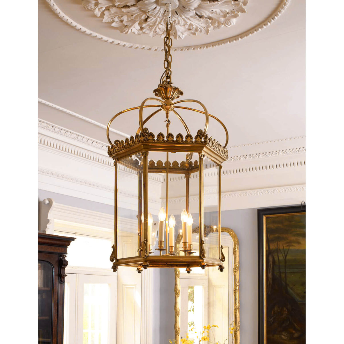 Large Georgian Hexagonal Lantern - English Georgian America