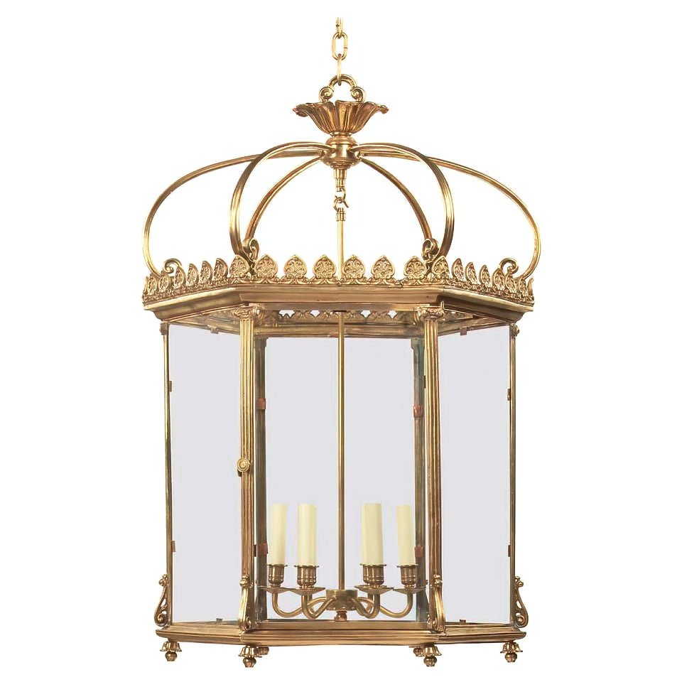 Large Georgian Hexagonal Lantern - English Georgian America