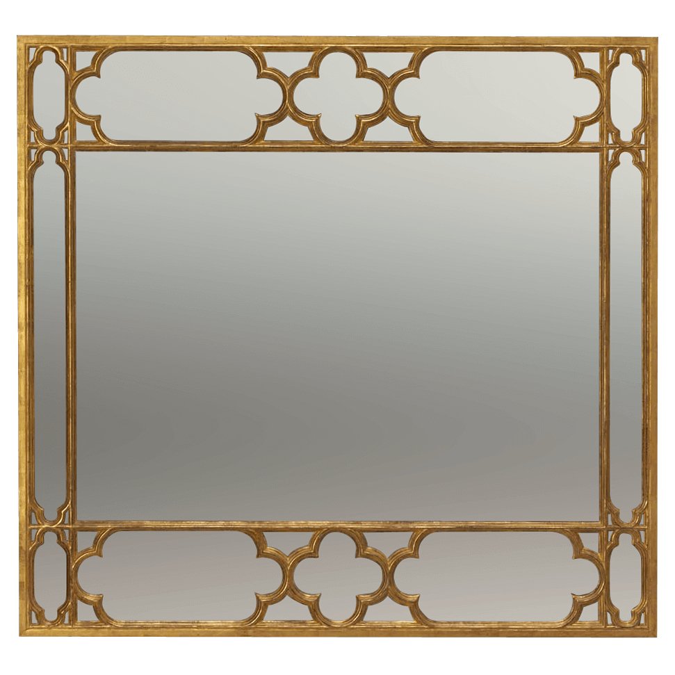 Large Gothic Over Mantle Mirror - English Georgian America