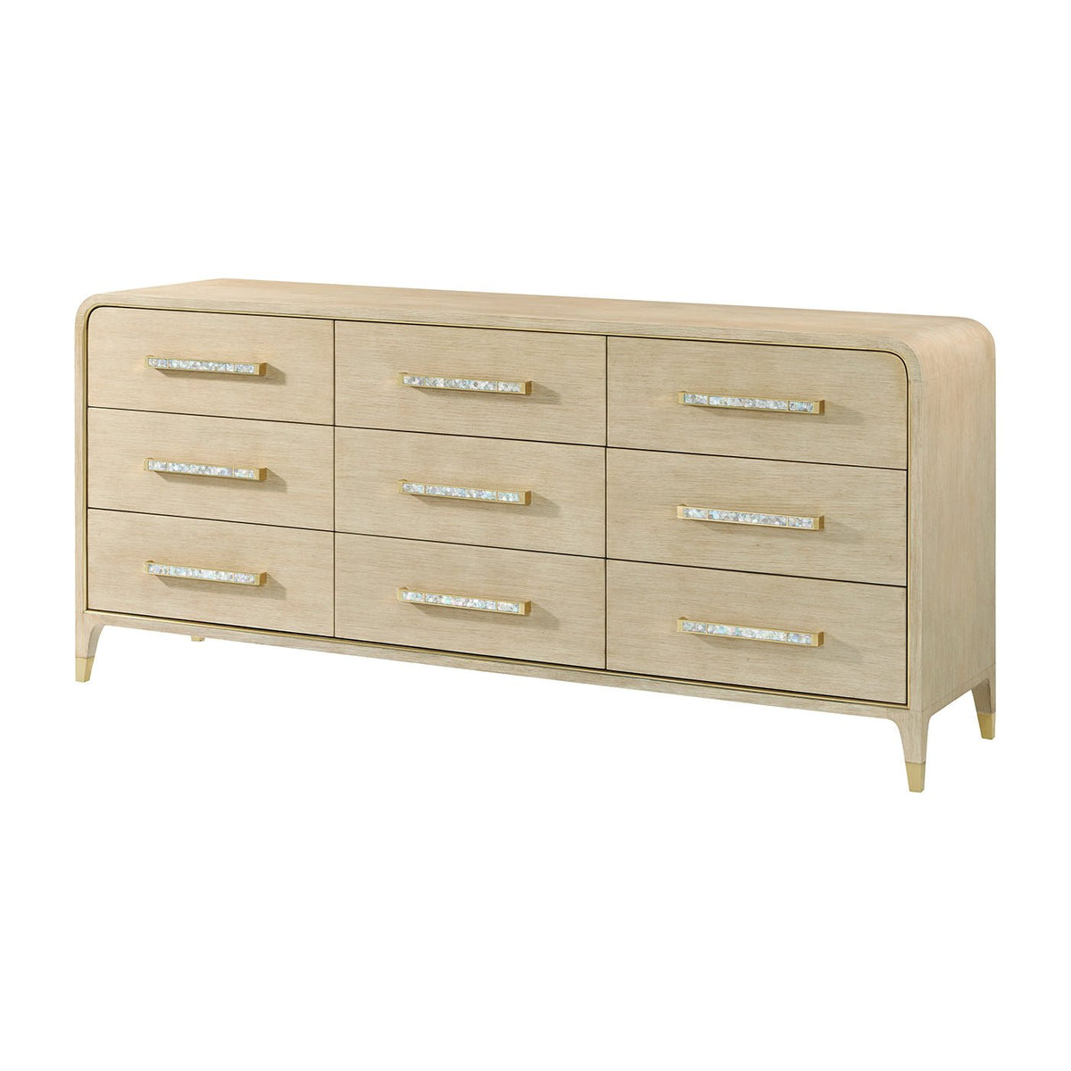 Large Hollywood Regency Dresser - Light Finish - English Georgian America