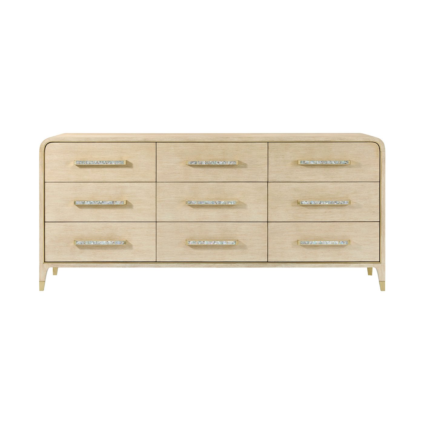 Large Hollywood Regency Dresser - Light Finish - English Georgian America