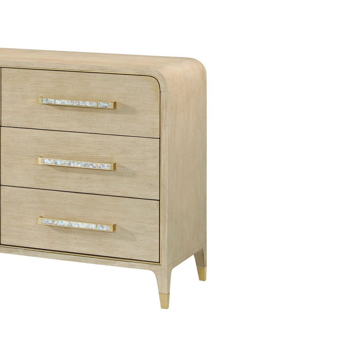 Large Hollywood Regency Dresser - Light Finish - English Georgian America