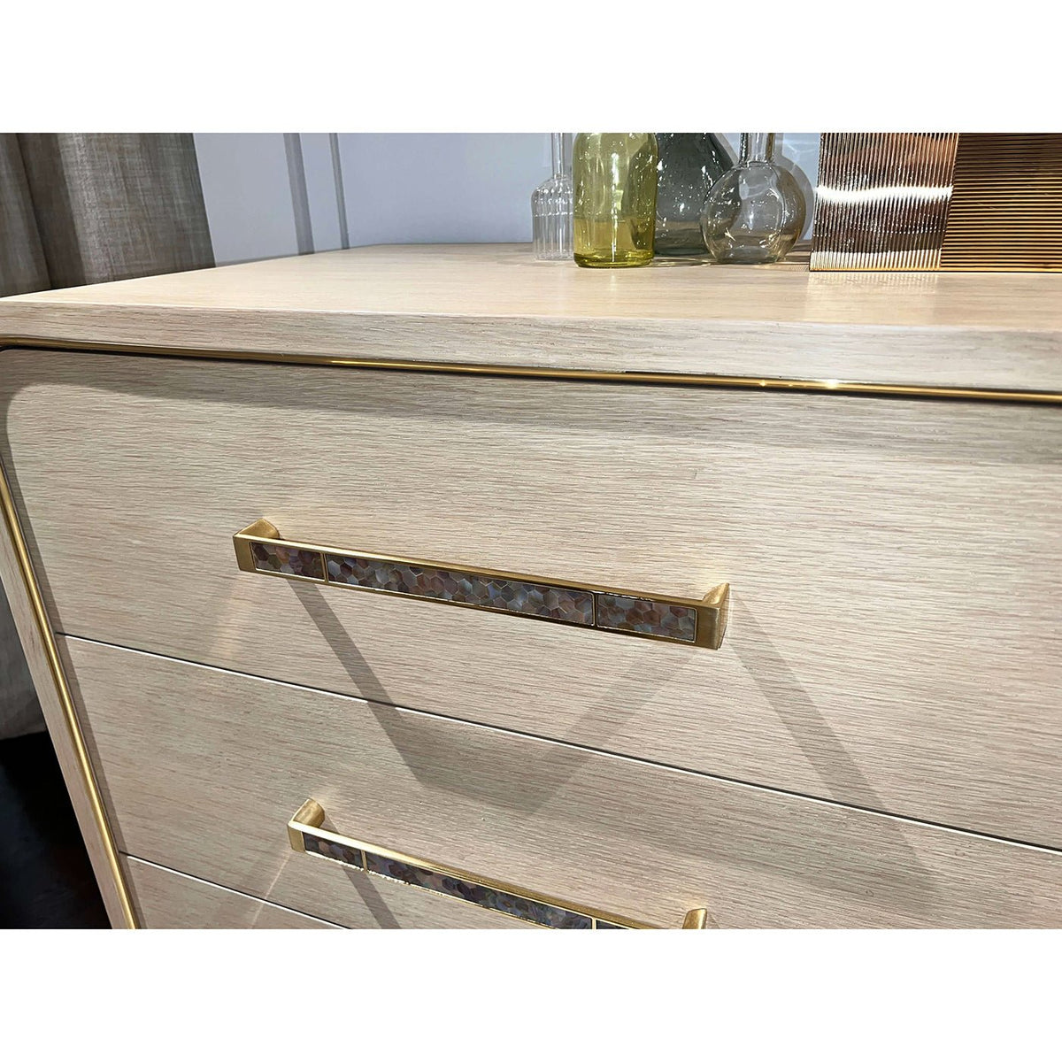 Large Hollywood Regency Dresser - Light Finish - English Georgian America