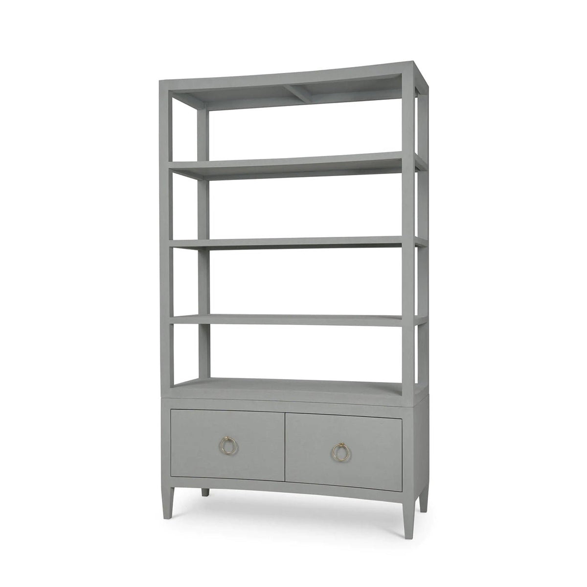 Large Linen Wrapped Etagere - Pale Blue - English Georgian America
