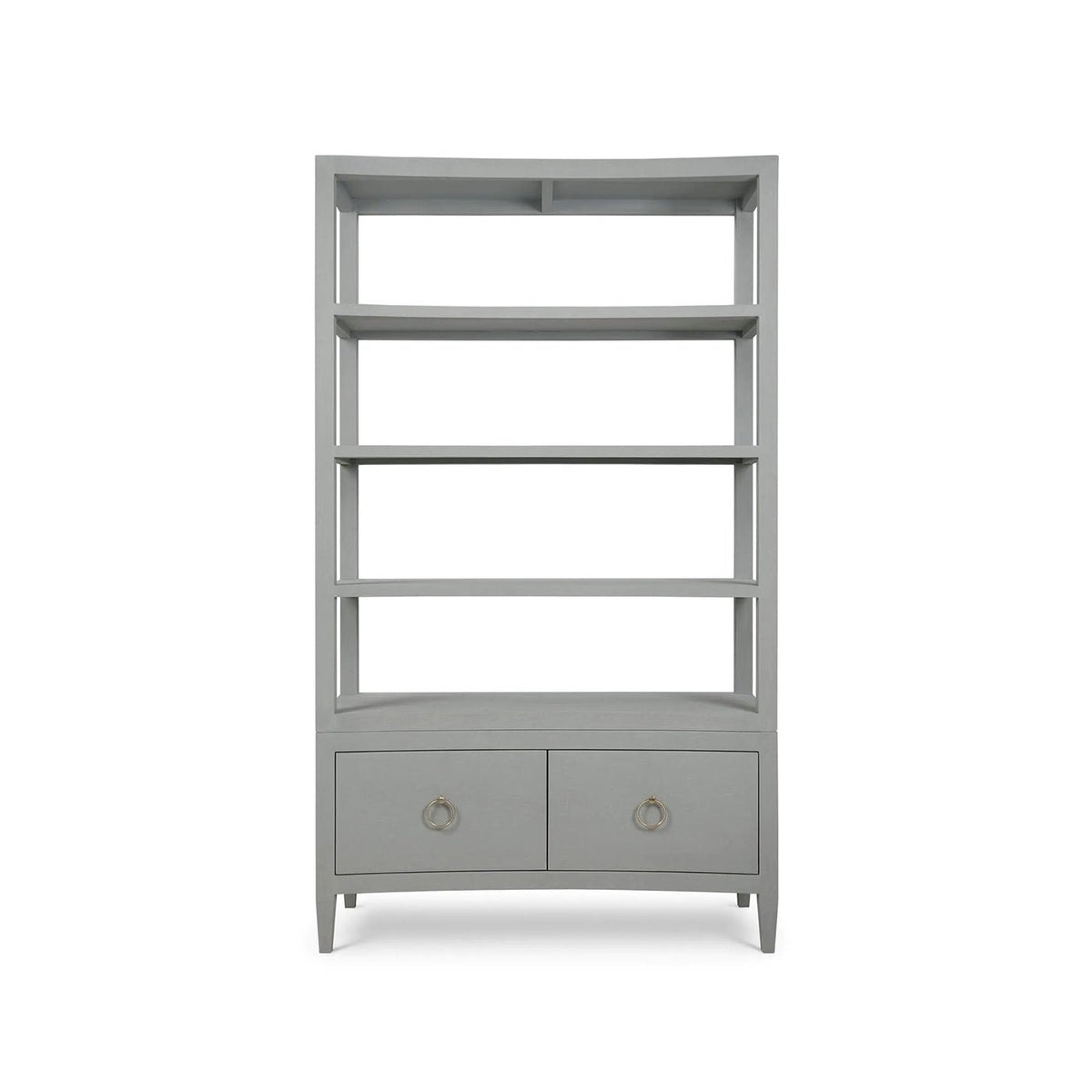 Large Linen Wrapped Etagere - Pale Blue - English Georgian America