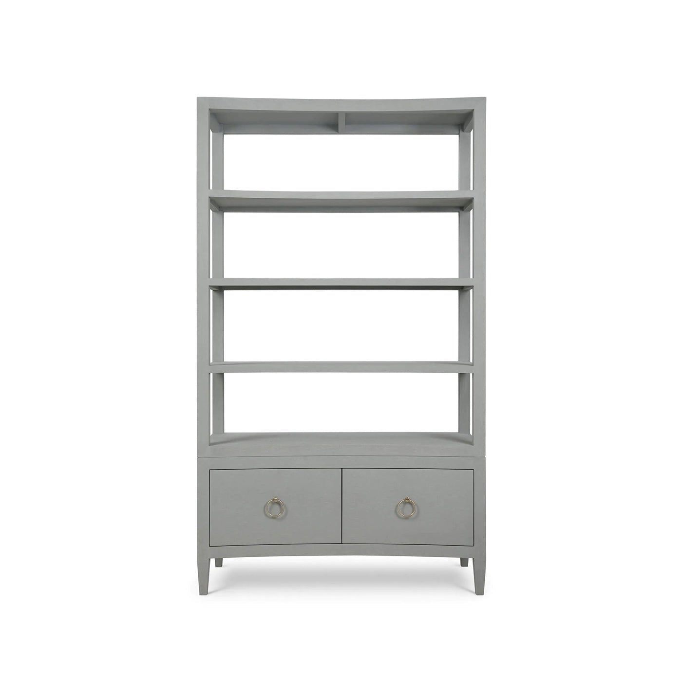 Large Linen Wrapped Etagere - Pale Blue - English Georgian America