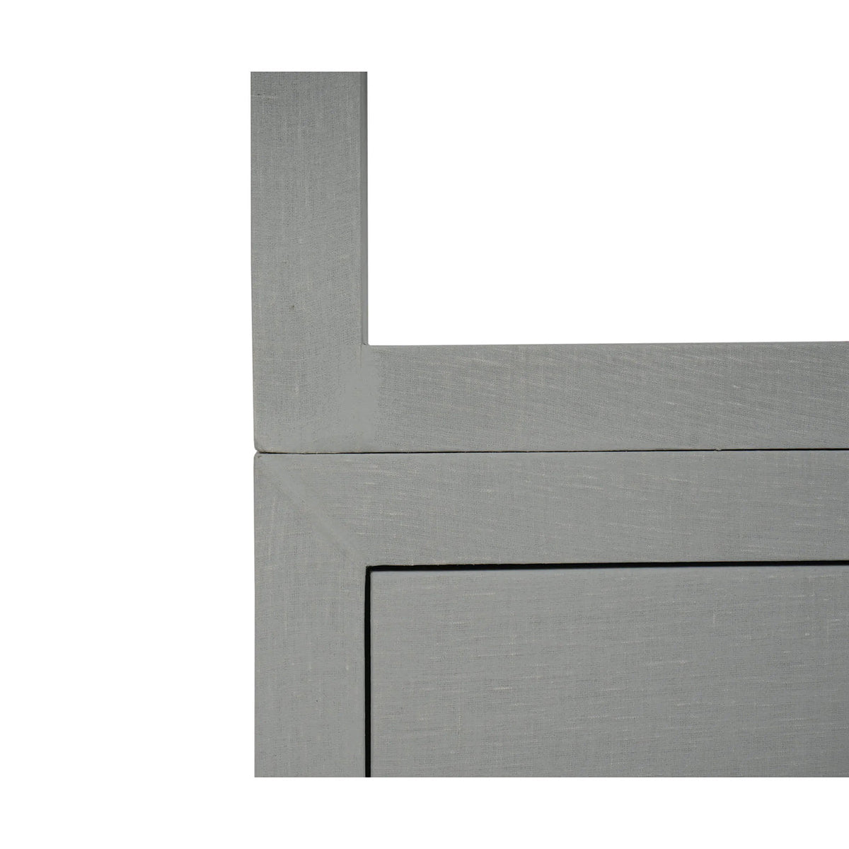 Large Linen Wrapped Etagere - Pale Blue - English Georgian America