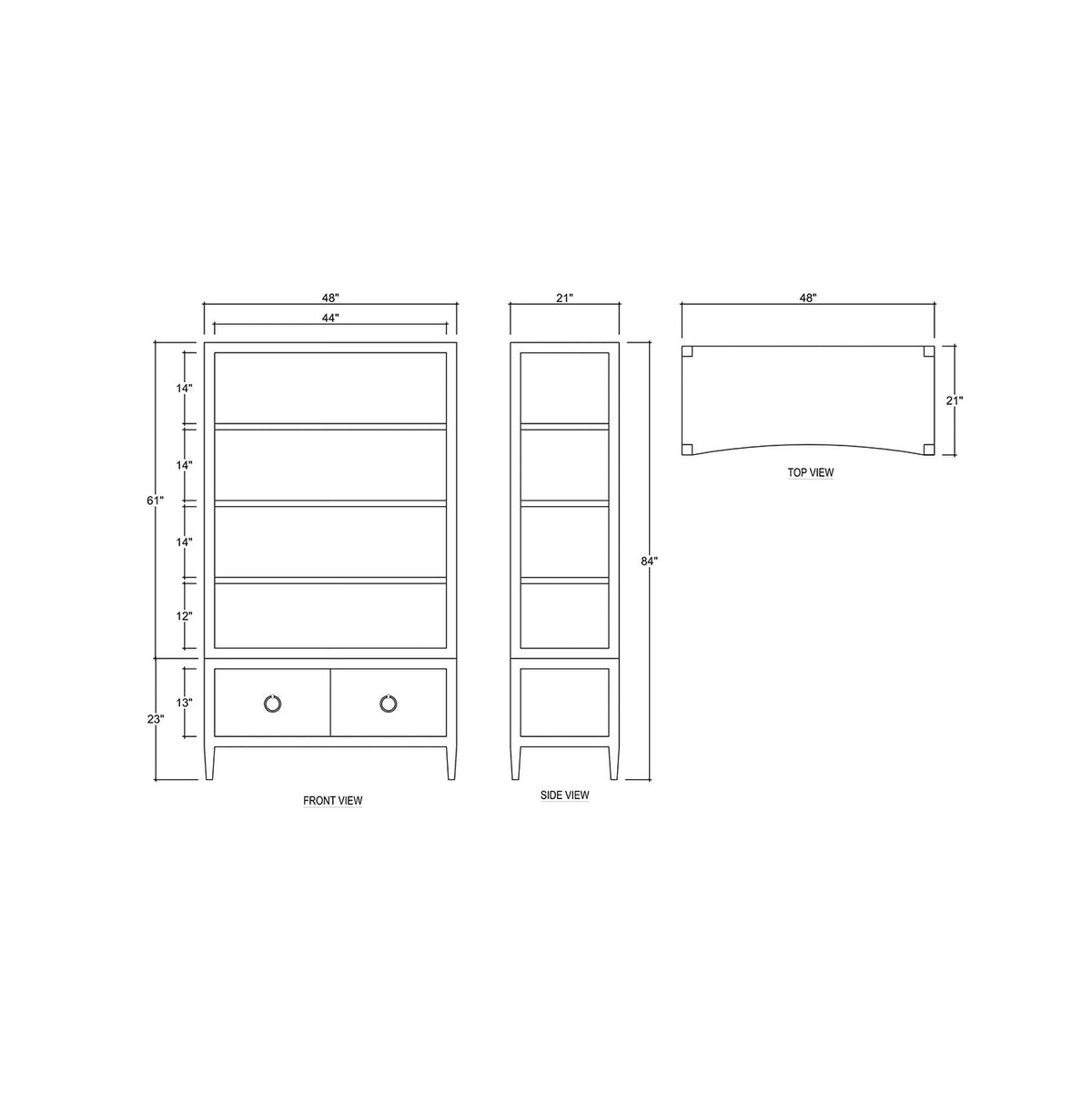 Large Linen Wrapped Etagere - Pale Blue - English Georgian America