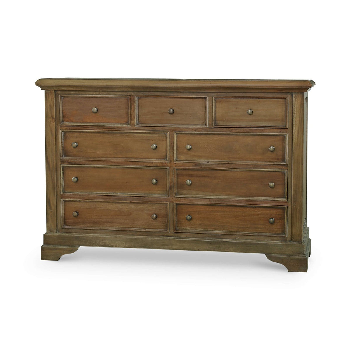 Large Mahogany Solid Wood Dresser - English Georgian America