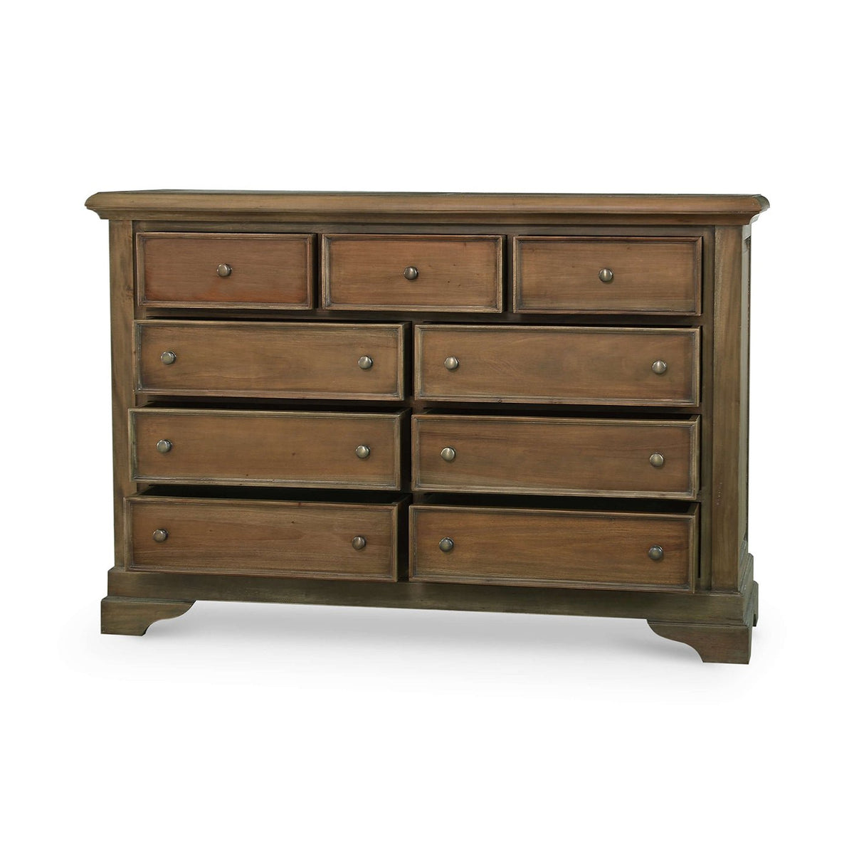 Large Mahogany Solid Wood Dresser - English Georgian America