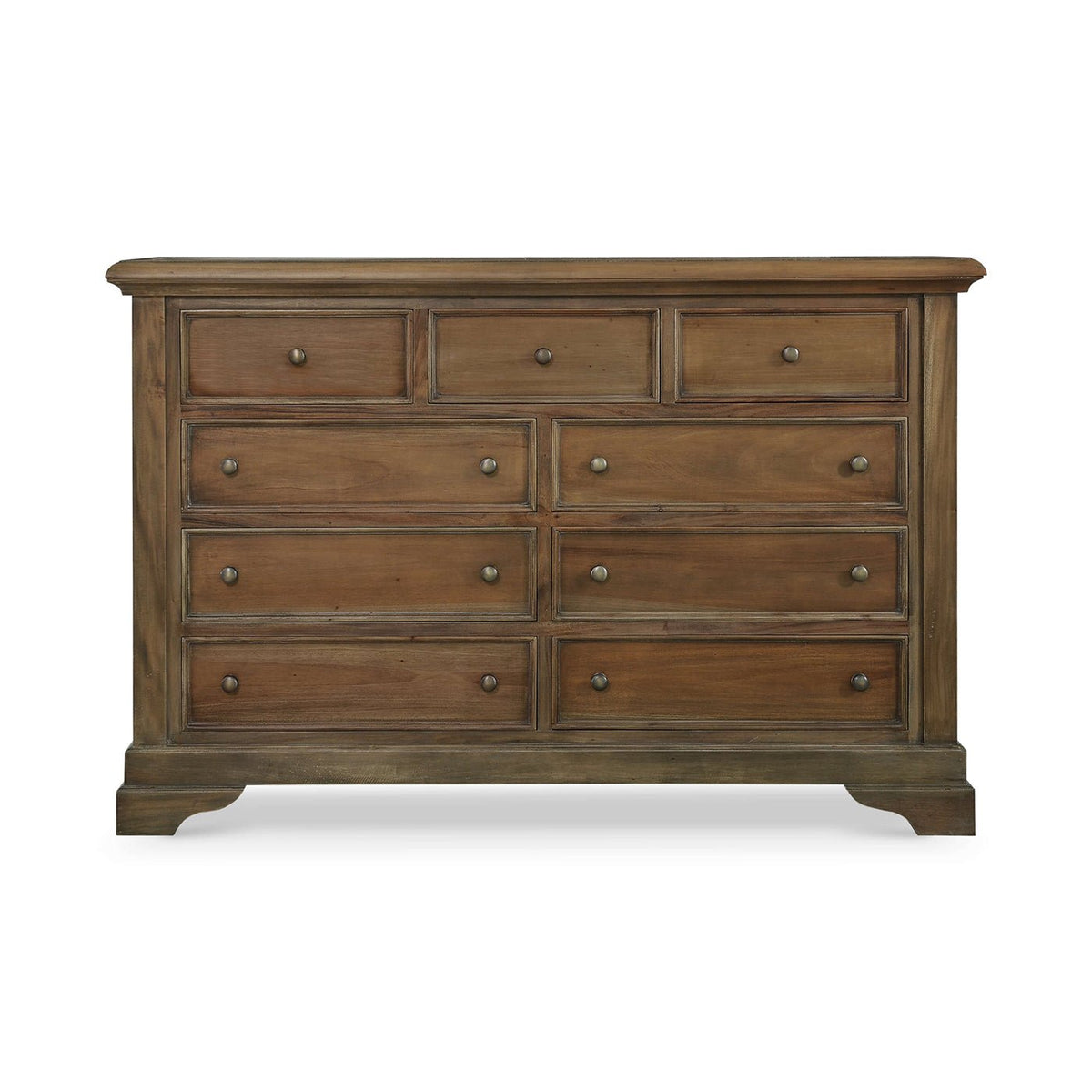 Large Mahogany Solid Wood Dresser - English Georgian America
