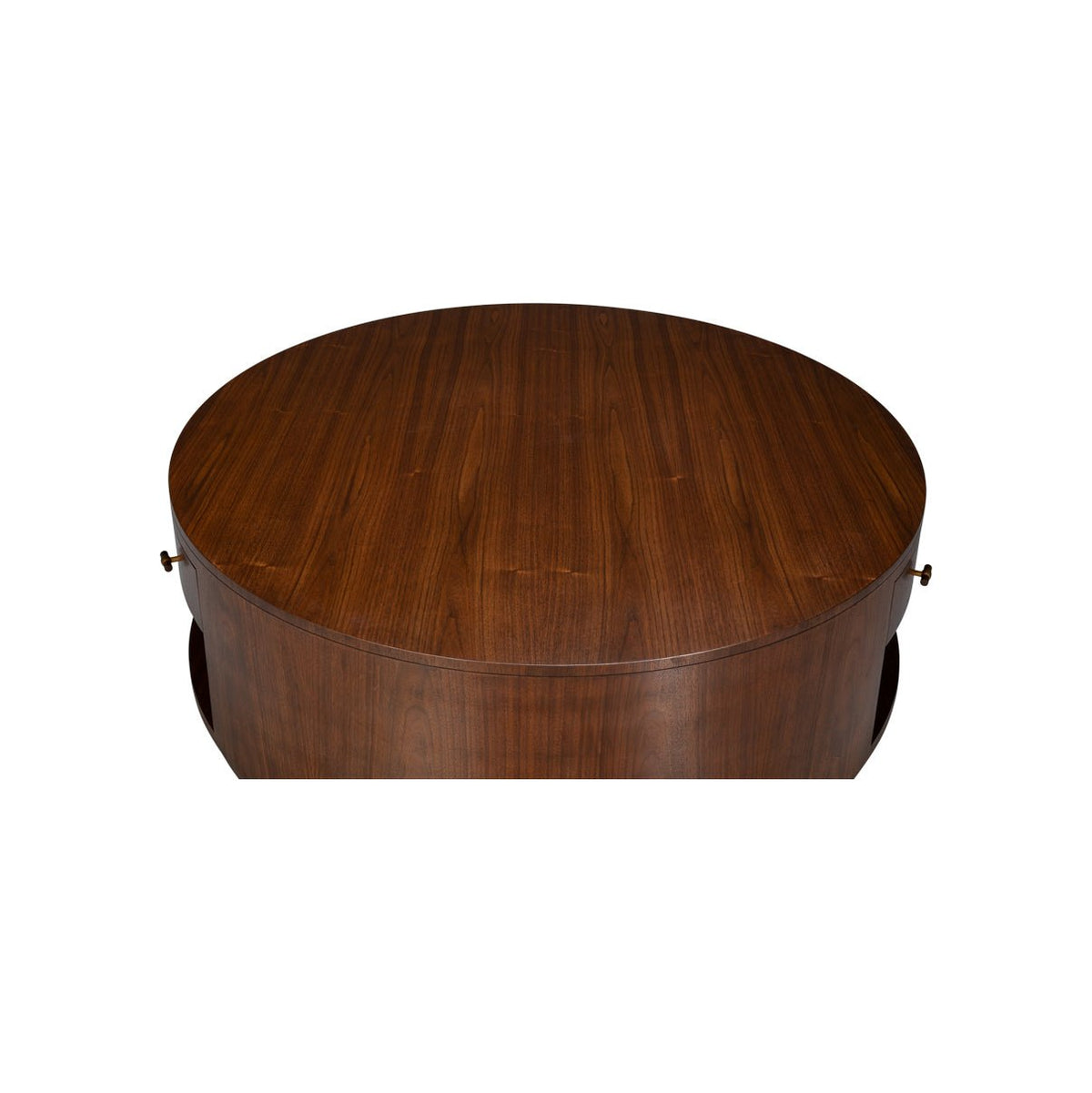 Large Mid - Century Modern Round Coffee Table - English Georgian America