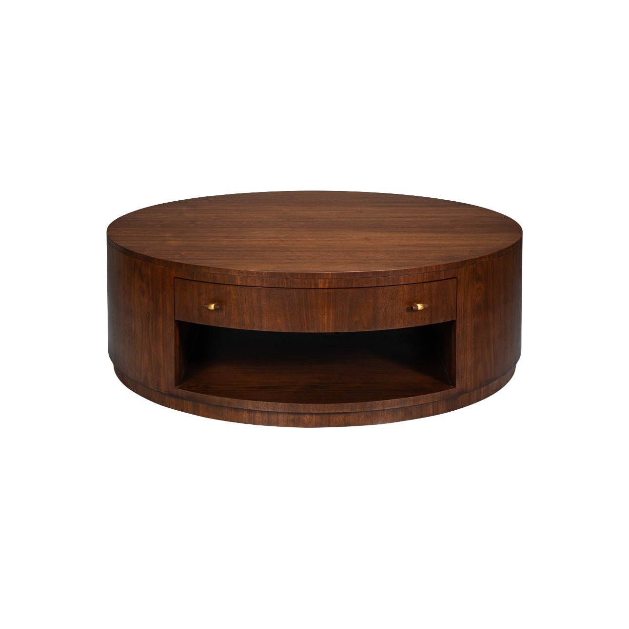 Large Mid - Century Modern Round Coffee Table - English Georgian America