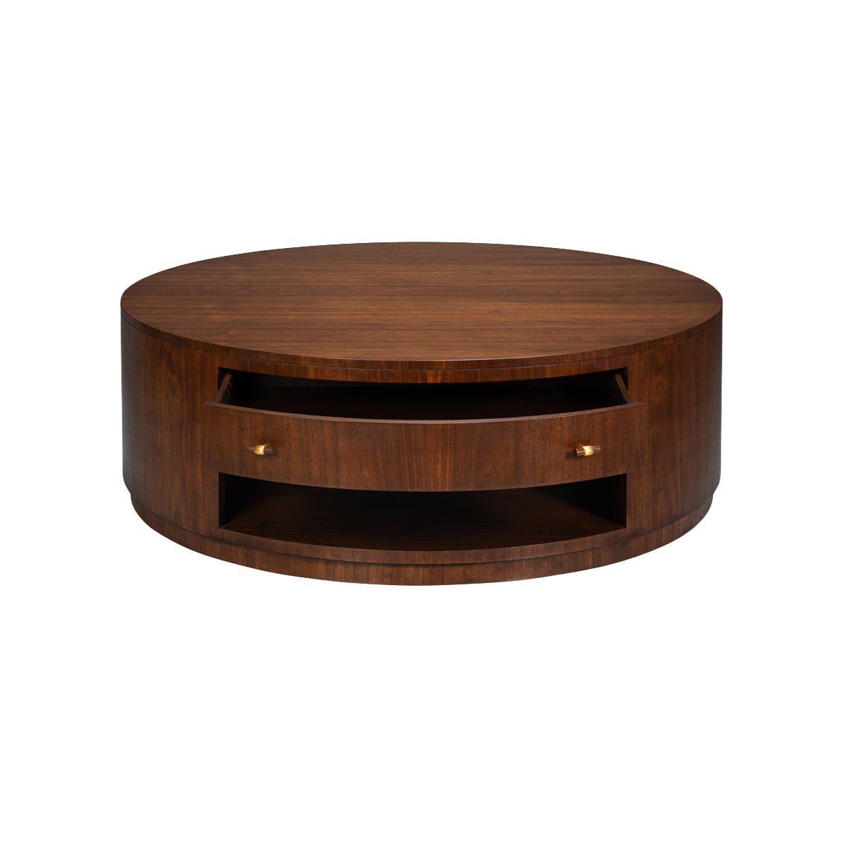 Large Mid - Century Modern Round Coffee Table - English Georgian America