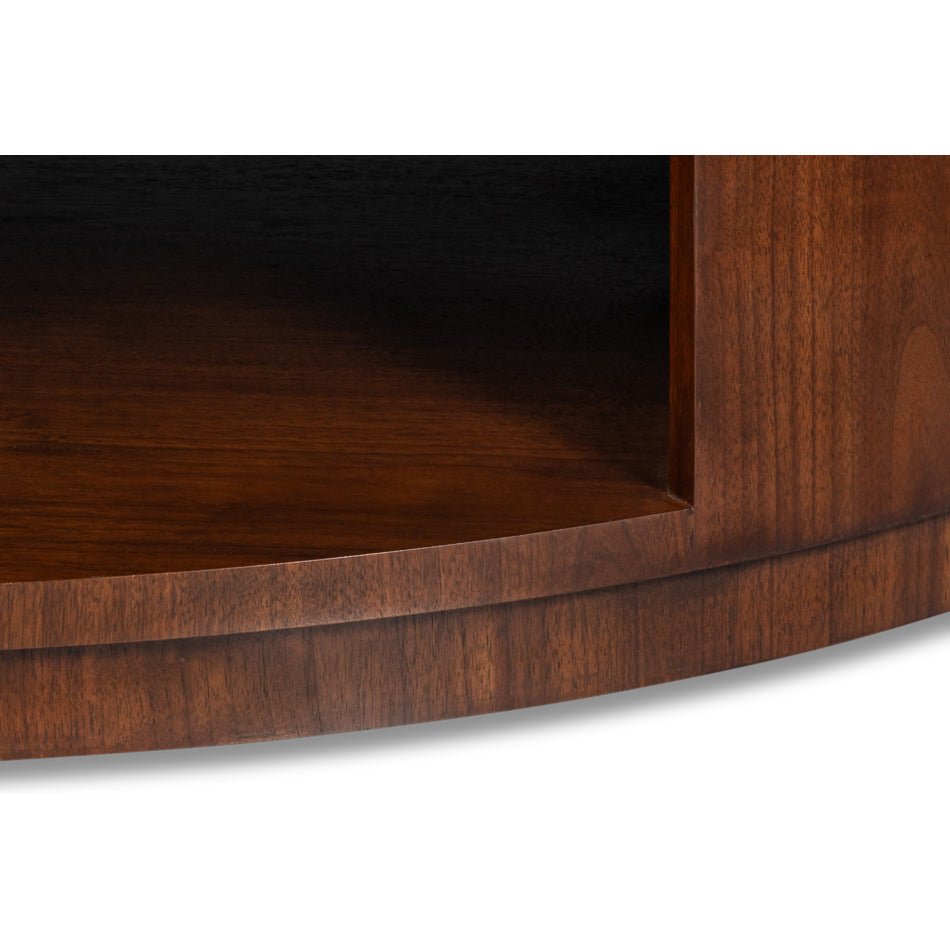 Large Mid - Century Modern Round Coffee Table - English Georgian America