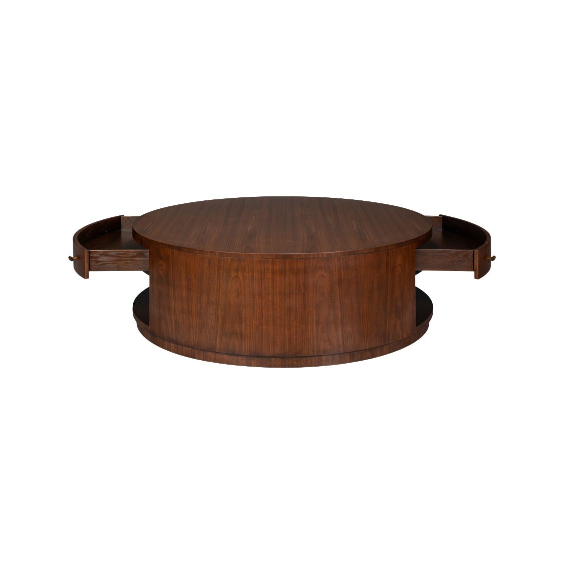 Large Mid - Century Modern Round Coffee Table - English Georgian America