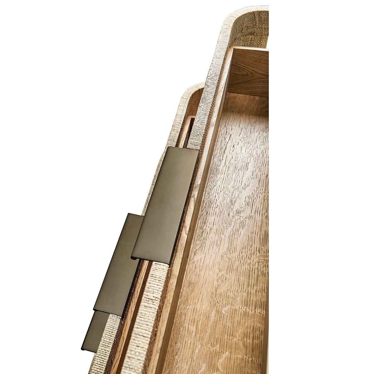 Large Modern Woven Nightstand - English Georgian America