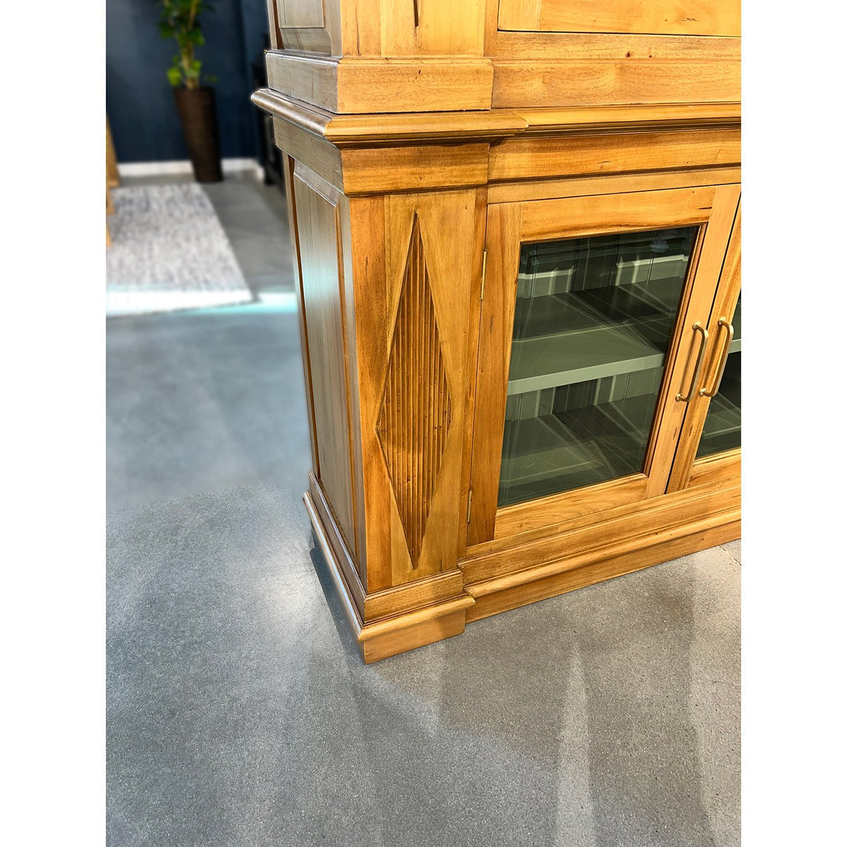 Large Neoclassic Wooden Bookcase - English Georgian America