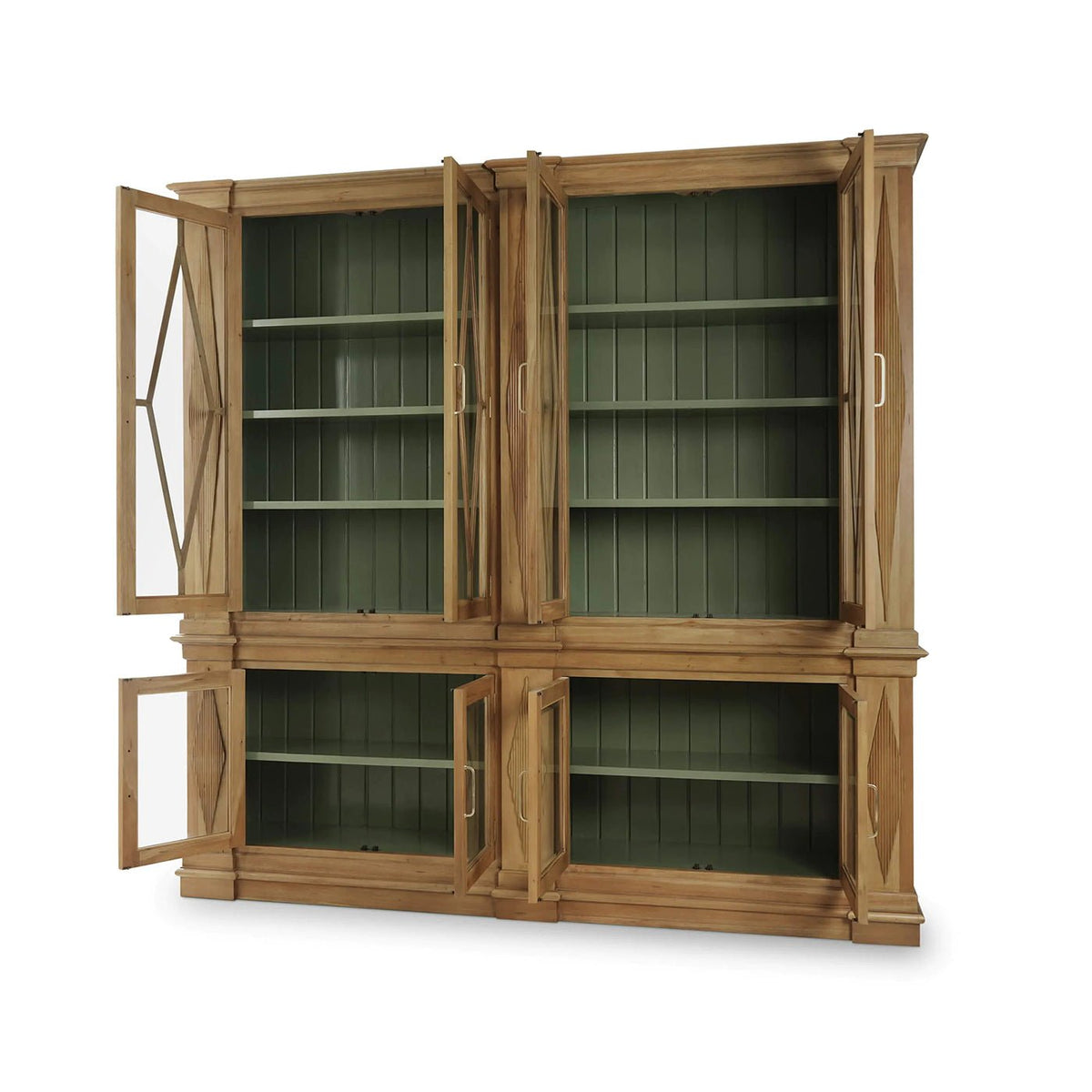 Large Neoclassic Wooden Bookcase - English Georgian America