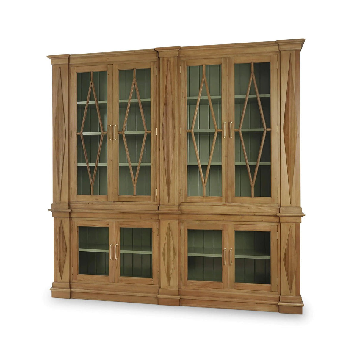 Large Neoclassic Wooden Bookcase - English Georgian America