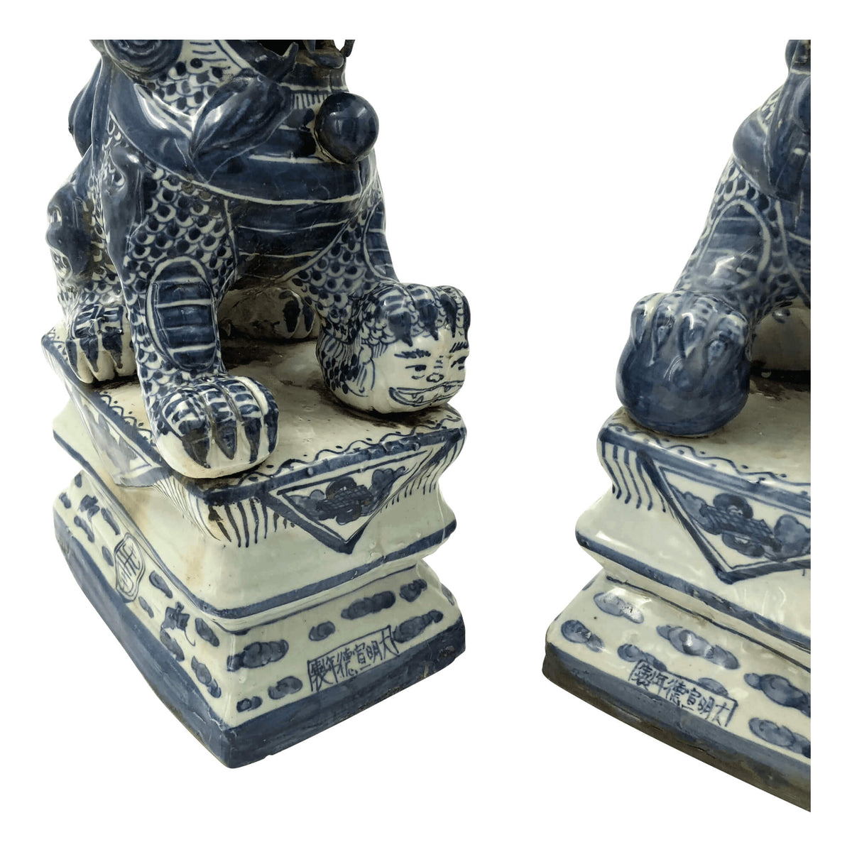 Large Pair of Chinese Lions - English Georgian America