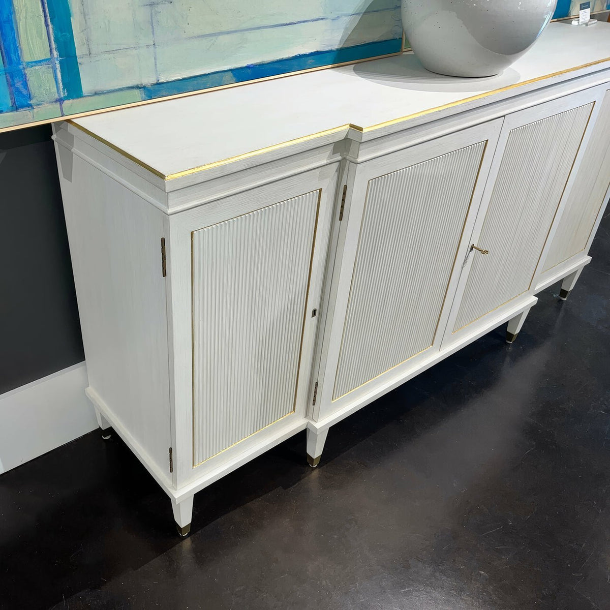 Large Regency Parcel Gilt Credenza - English Georgian America