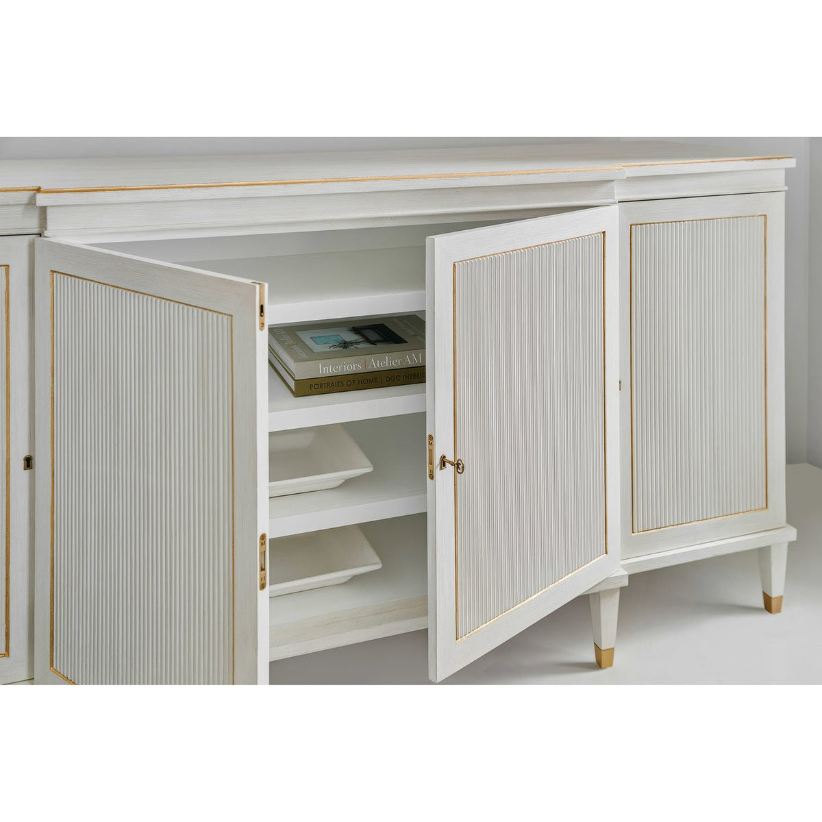 Large Regency Parcel Gilt Credenza - English Georgian America