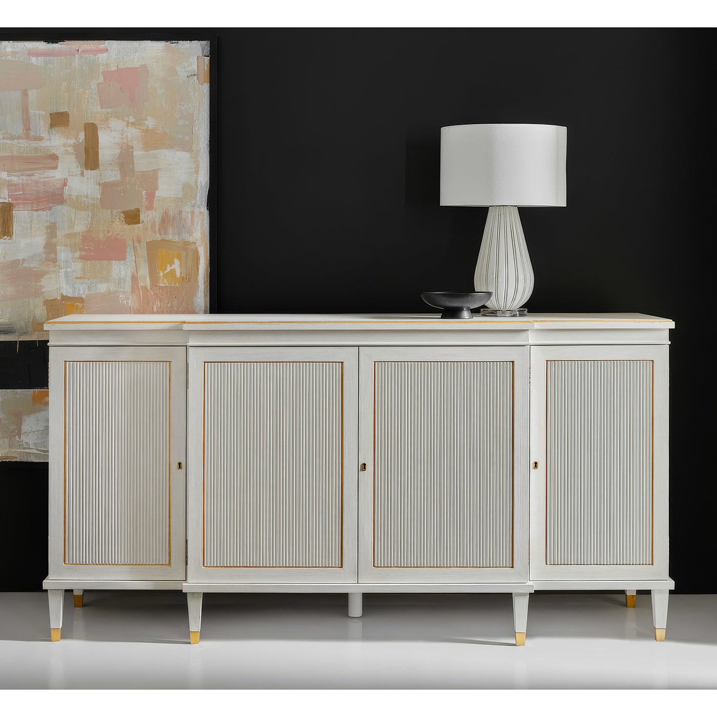 Large Regency Parcel Gilt Credenza - English Georgian America