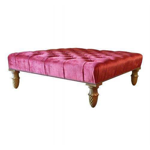 Large Regency &#39;Pavilion Pineapple&#39; Ottoman - English Georgian America