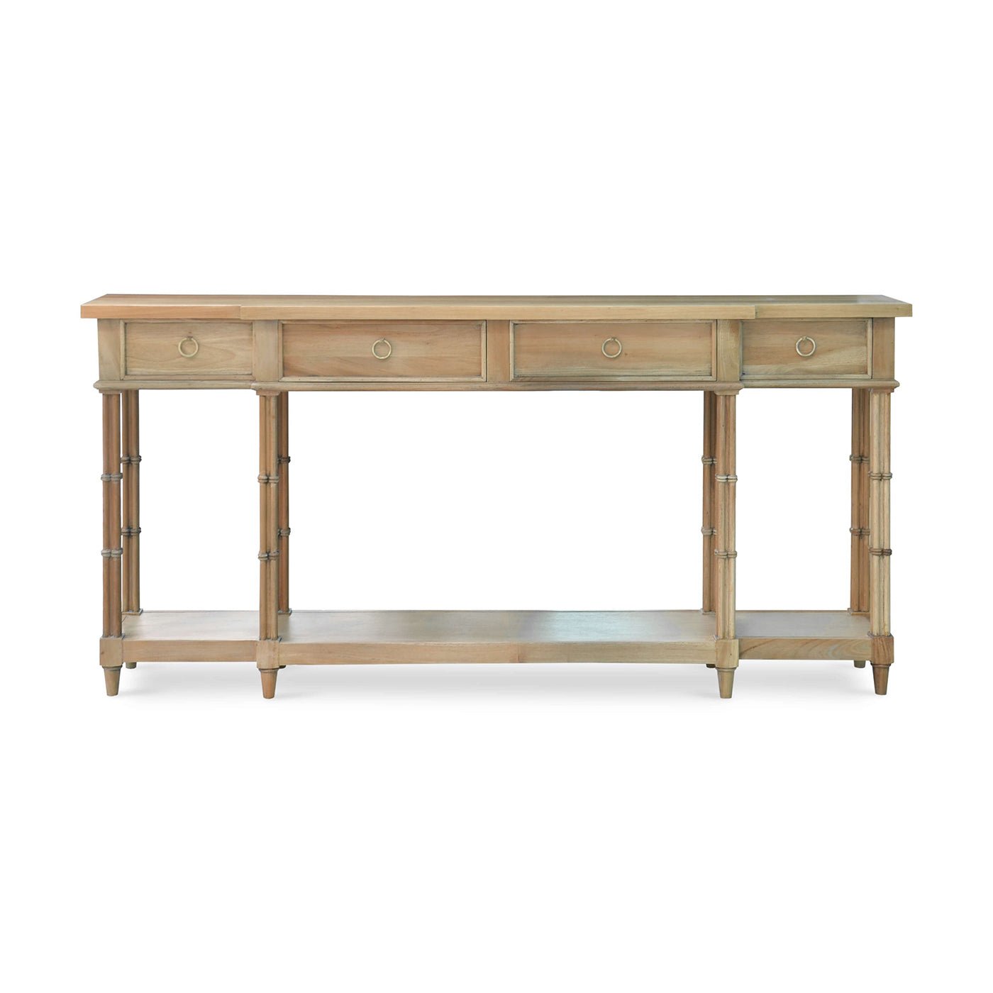 Large Regency Style Console Table in Fruitwood Finish - English Georgian America