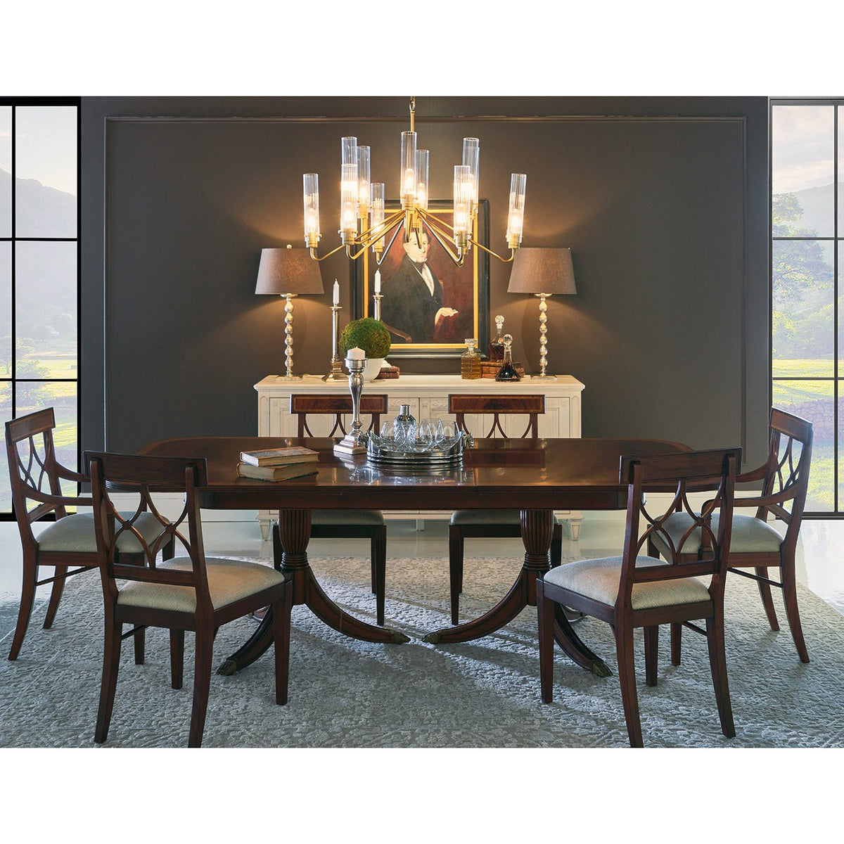 Large Regency Style Extending Dining Table - English Georgian America