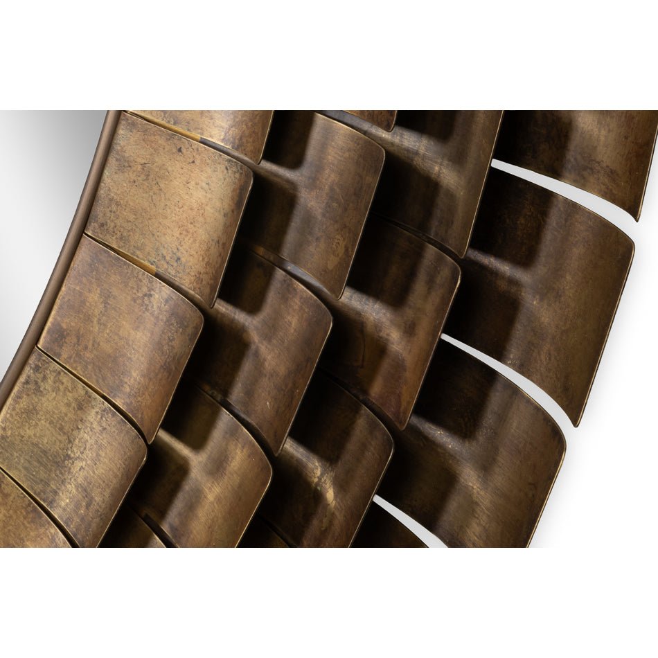 Large Round French Art Deco Mirror - English Georgian America