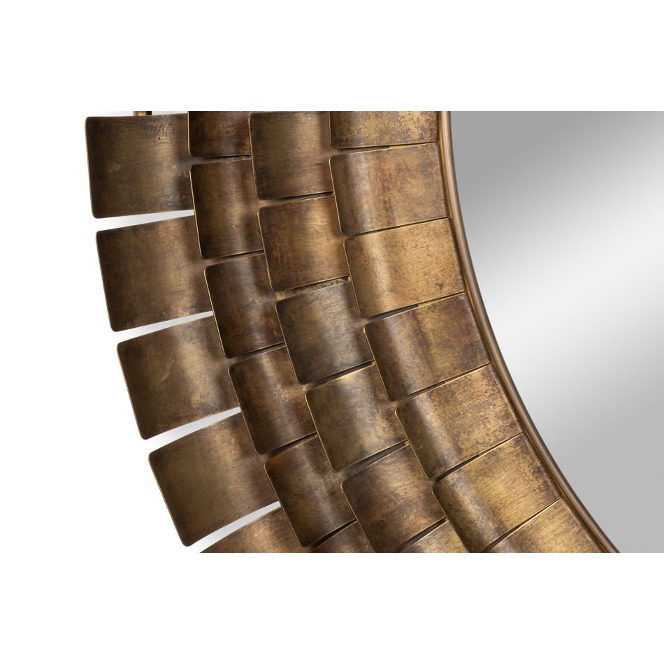 Large Round French Art Deco Mirror - English Georgian America