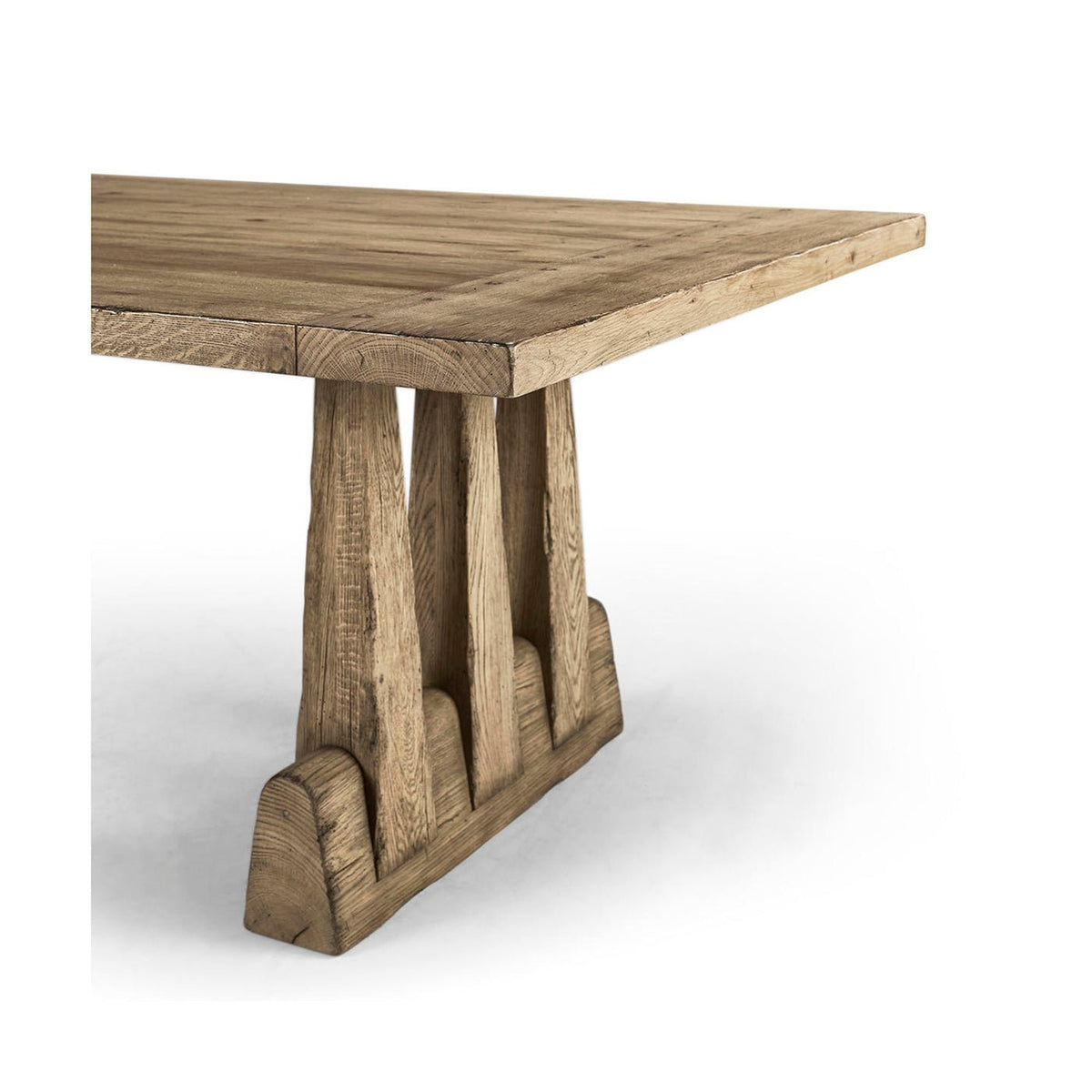 Large Rustic Oak Dining Table - English Georgian America