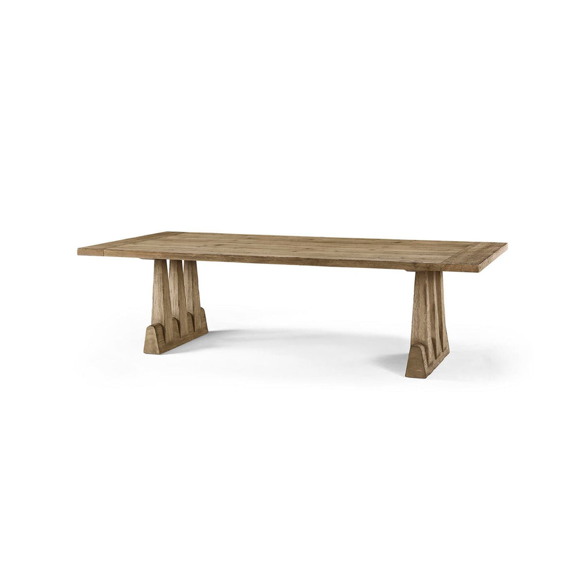 Large Rustic Oak Dining Table - English Georgian America