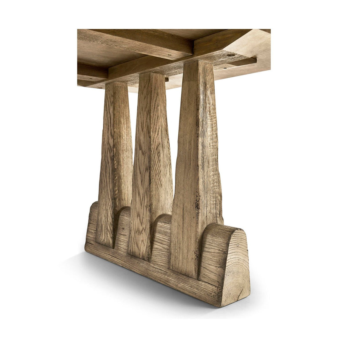 Large Rustic Oak Dining Table - English Georgian America