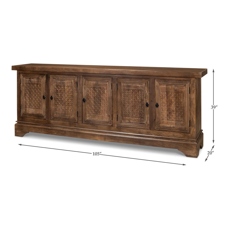 Large Rustic Sideboard Buffet - English Georgian America