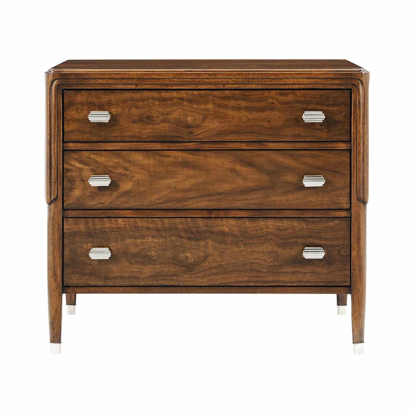 Large Walnut Art Deco Nightstand - English Georgian America